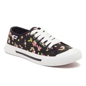 Rocket Dog Black & Pink Floral Jumpin Aurora Sneaker Women 10